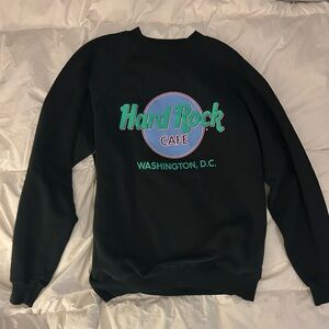 Vintage Hard Rock Cafe Black Crew Neck Sweatshirt